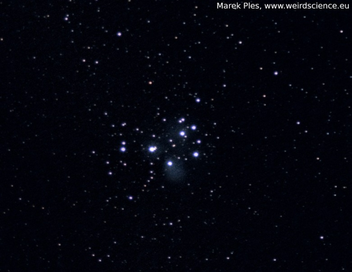 Ilustracja do artykułu "M45 - Plejady"