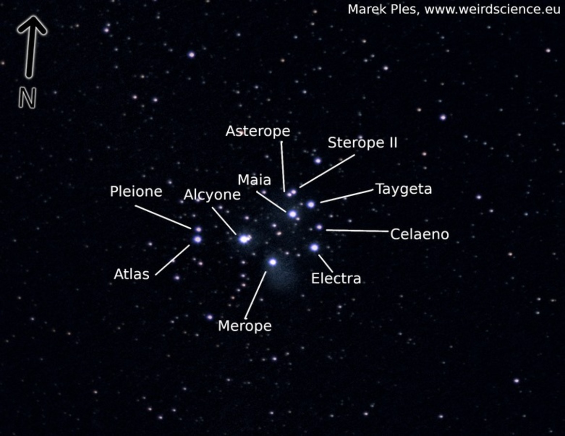 Ilustracja do artykułu "M45 - Plejady"
