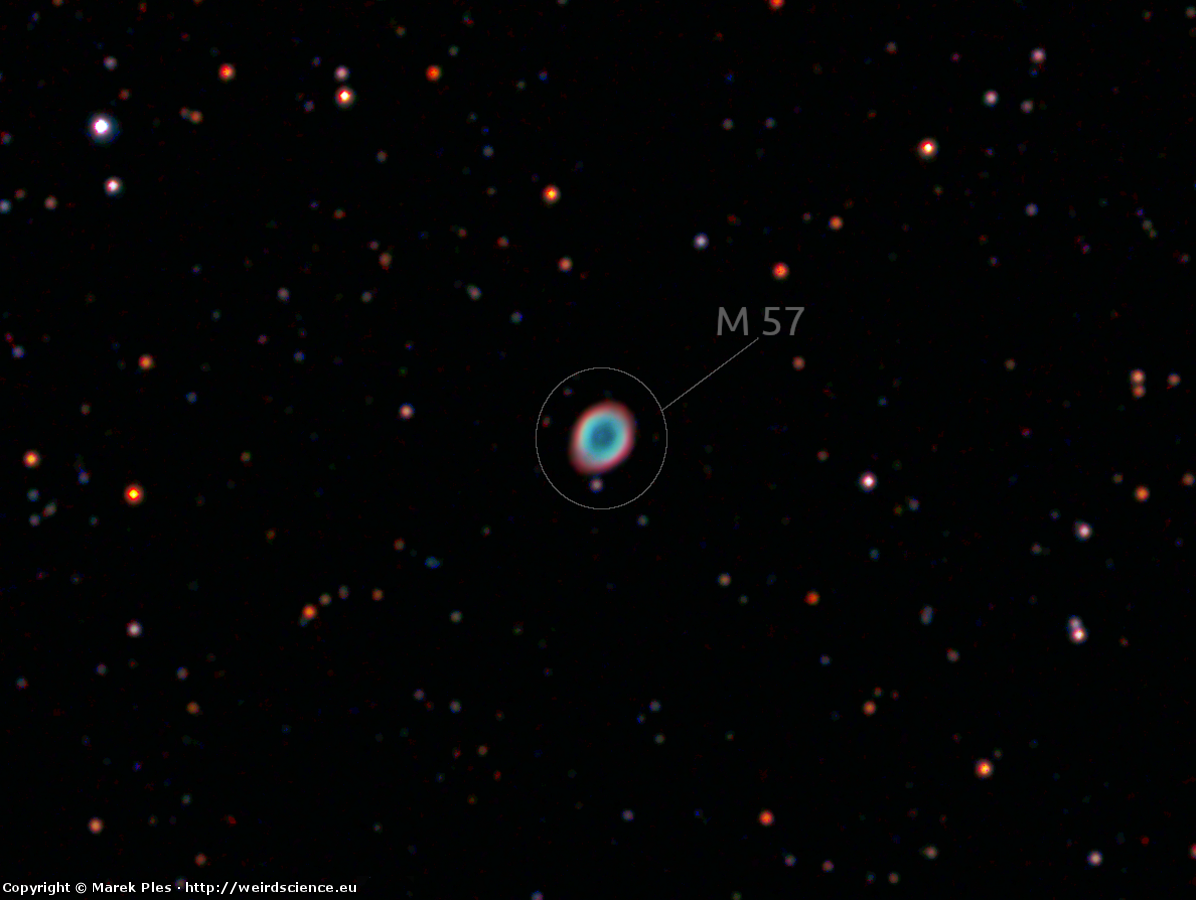 Ilustracja do artykułu "M57 - Mgławica Pierścień"